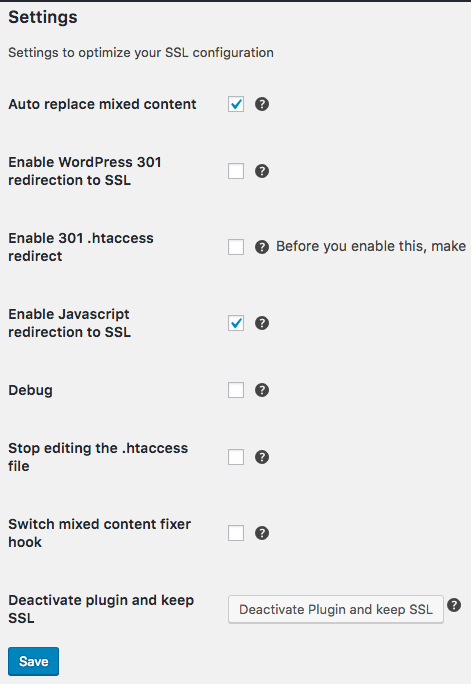En la configuración de Really Simple SSL debes verificar lo siguiente